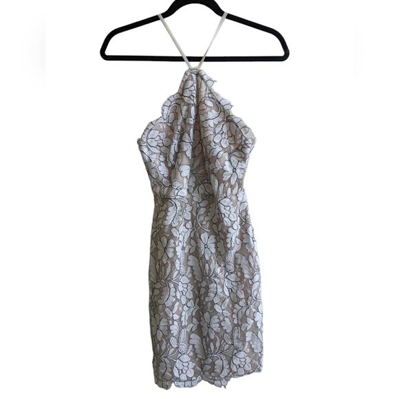 Lulu's Delicate Darling Beige and Ivory Lace Bodycon Dress - Picture 3 of 10